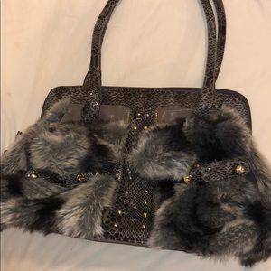 Super cute and unique faux fur bag!